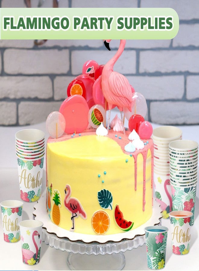 هوليري مجموعة هوليري من 60 كوبًا لحفلات لواو، أكواب ورقية للاستخدام مرة واحدة، زينة حفلات هاواي ألوها، زينة حفلات لواو استوائية، 9 أونصات، لوازم صيفية لحفلات تيكي، مناسبة للكبار والصغار - Image 3